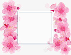 粉色清新花朵框架边框纹理素材