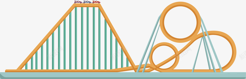 儿童节刺激过山车png免抠素材_新图网 https://ixintu.com 儿童乐园 儿童节 刺激过山车 游乐园 游乐场 童趣