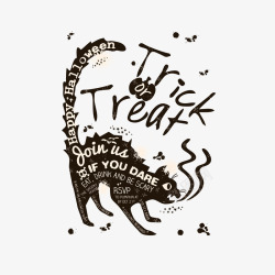 万圣节黑猫素材
