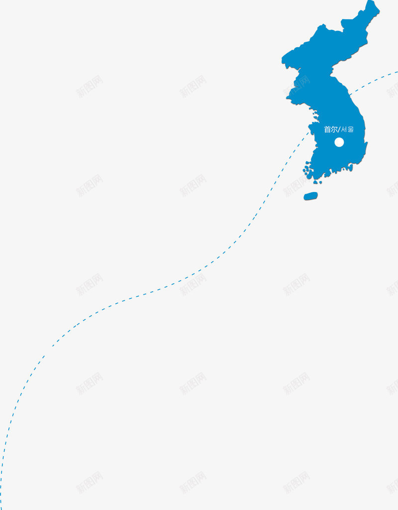 地图png免抠素材_新图网 https://ixintu.com 地图 蓝色地图 韩国首尔