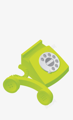 绿色电话绿色电话机高清图片