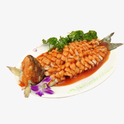 特色桂鱼产品实物酱汁松鼠鱼高清图片