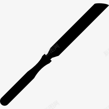 刀细长刀具轮廓图标图标