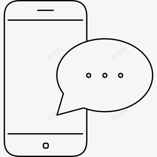 智能手机图标png_新图网 https://ixintu.com 手机 技术 短信 聊天 语音气泡
