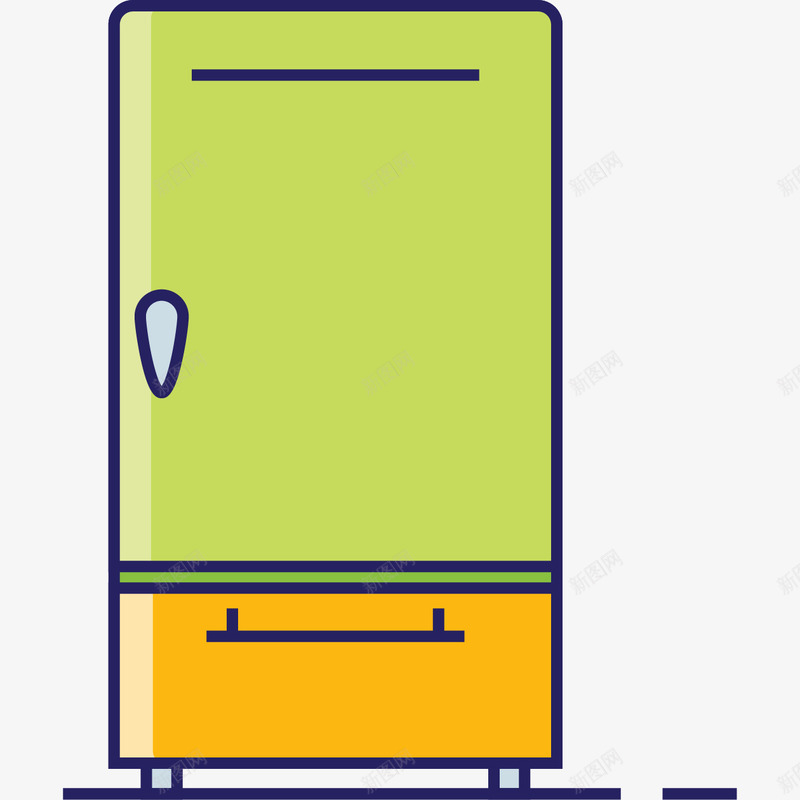 水彩冰箱png免抠素材_新图网 https://ixintu.com 冰箱 家电 手绘冰箱 手绘家电 电器 绿色冰箱