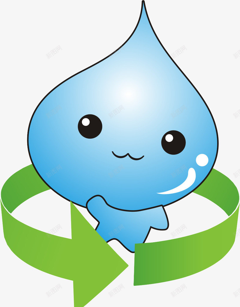 爱护水资源png免抠素材_新图网 https://ixintu.com 蓝色