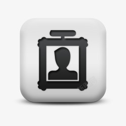 s人磨砂白广场图标人东西框架S高清图片