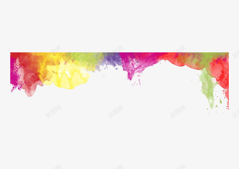 彩色装饰物png免抠素材_新图网 https://ixintu.com 彩色 晕染 装饰物 颜料