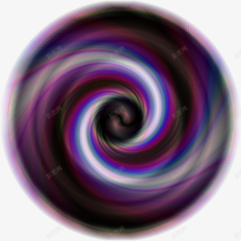 紫色圆形漩涡png免抠素材_新图网 https://ixintu.com 创意 圆形 漩涡 紫色