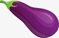 紫色卡通茄子素材