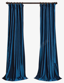 群青色欧式的帘子高清图片