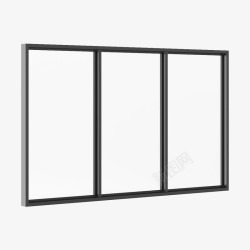 三扇简单格子窗灰色边框格子窗高清图片