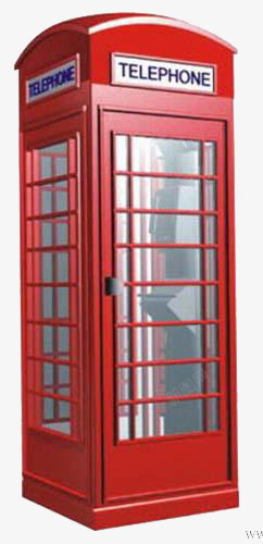 交流工具电话亭红色高清图片