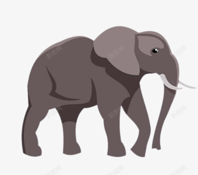 大笨象png免抠素材_新图网 https://ixintu.com 动漫 卡通 大象 手绘大象