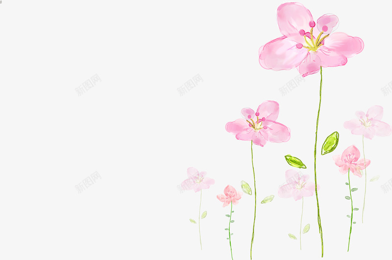 粉色卡通艺术花朵户外png免抠素材_新图网 https://ixintu.com 卡通 户外 粉色 艺术 花朵