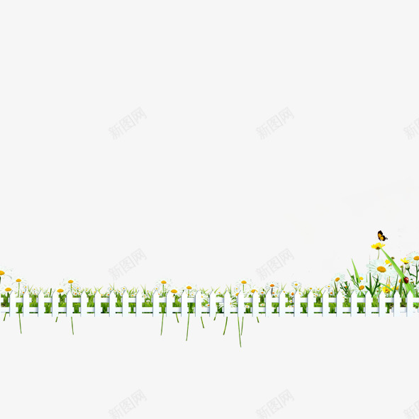 栅栏psd免抠素材_新图网 https://ixintu.com 围栏 栅栏 花
