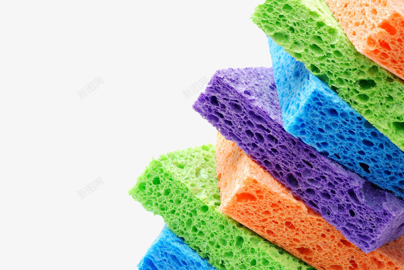 叠起来的海绵png免抠素材_新图网 https://ixintu.com 交错的海绵 创意静物摆设 厨房用品 彩色海绵 海绵