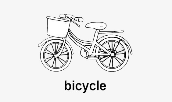 简笔画小型自行车图标图标