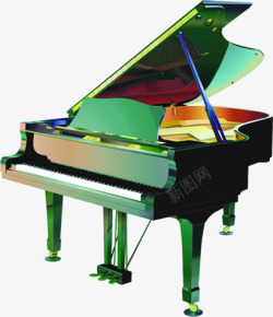 彩色梦幻钢琴艺术素材