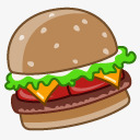Cheeseburger芝士汉堡夏季的零食高清图片