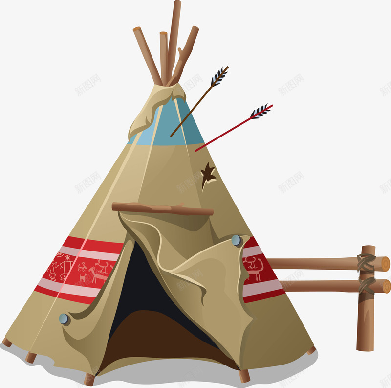 特色帐篷png免抠素材_新图网 https://ixintu.com 传统 印第安 名族 名族特色 少数名族 少数名族特色 帐篷 弓箭 特色 特色帐篷