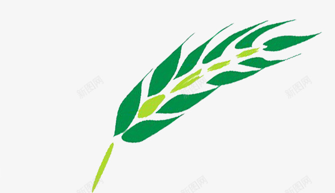 绿色麦穗创意花纹png免抠素材_新图网 https://ixintu.com 创意 绿色 花纹 麦穗