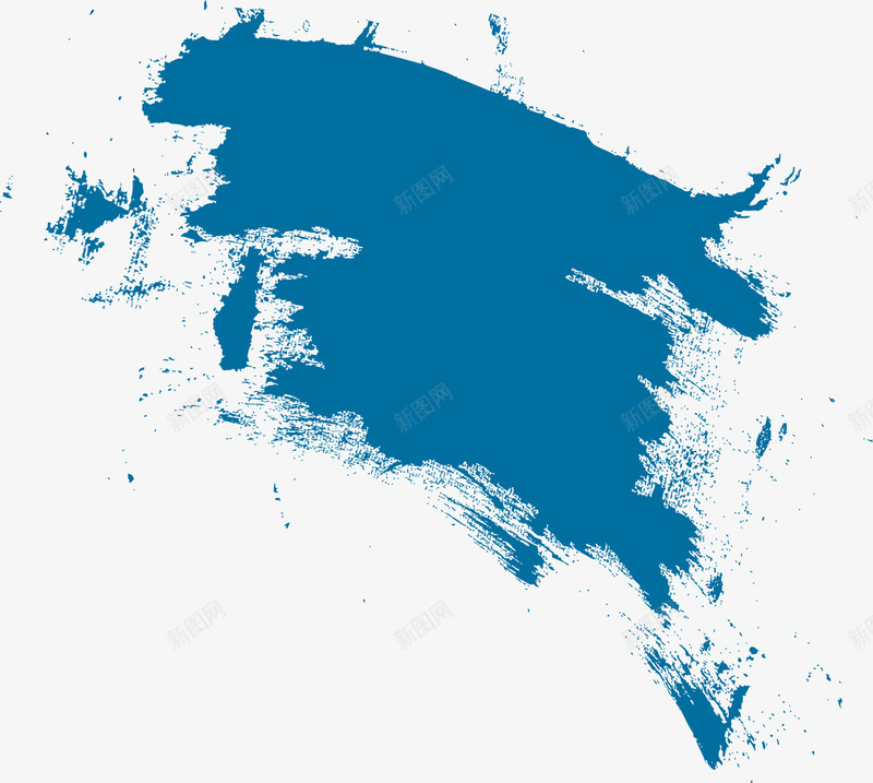 蓝色水彩颜料png免抠素材_新图网 https://ixintu.com 免抠PNG 水彩 涂料 清新 简约 蓝色 颜料