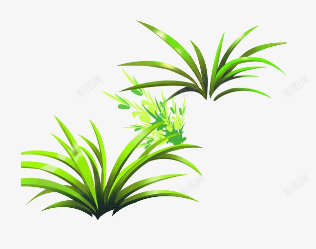 桌面png免抠素材_新图网 https://ixintu.com 桌面绿植 电脑桌面 绿色的小草 茁壮的小草
