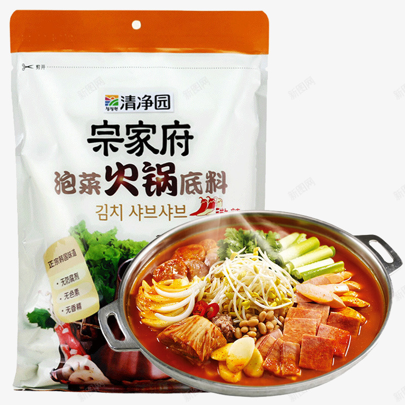 宗家府火锅底料png免抠素材_新图网 https://ixintu.com 产品实物 泡菜 调料 进口 韩国