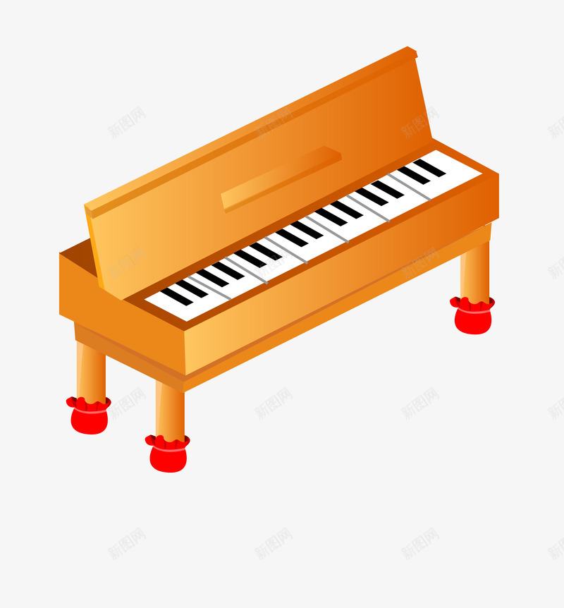 卡通钢琴png免抠素材_新图网 https://ixintu.com PNG图 PNG图下载 乐器 创意卡通 卡通 卡通插图 插图 钢琴