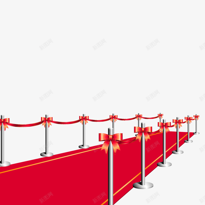 红地毯矢量图ai免抠素材_新图网 https://ixintu.com 地毯 护栏 春节地毯 栅栏 矢量图 红地毯
