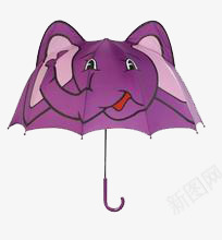 紫色大象伞png免抠素材_新图网 https://ixintu.com 伞 可爱 大象 紫色