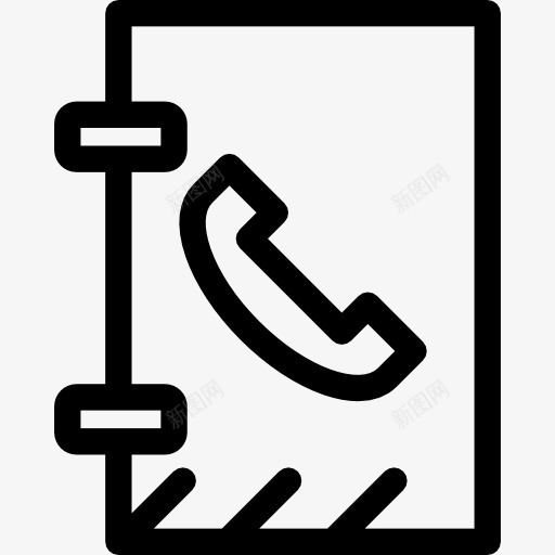 电话簿图标png_新图网 https://ixintu.com 商业和金融 电话簿 笔记本 议程 进度