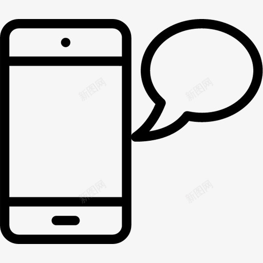 电话短信Outlineicons图标png_新图网 https://ixintu.com Phone SMS 电话 短信