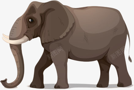 大象png免抠素材_新图网 https://ixintu.com 动物 卡通 大象 扁平 手绘 插画 象
