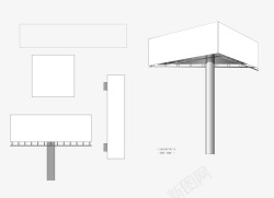 灰色广告牌户外广告牌手绘高清图片