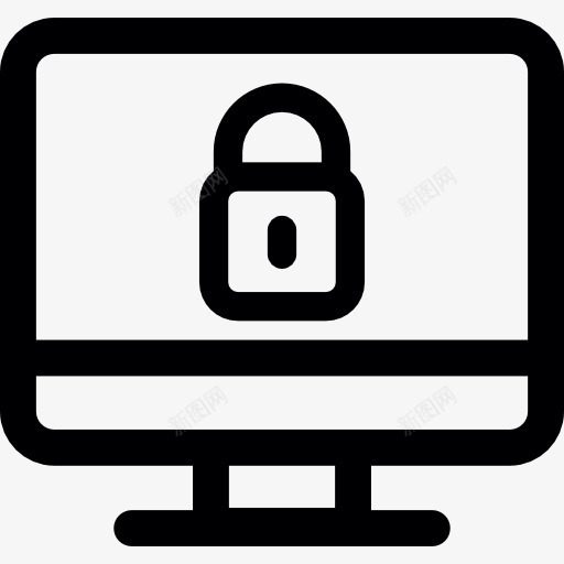 安全计算机图标png_新图网 https://ixintu.com 安全挂锁 屏幕锁 屏风 技术 挂锁