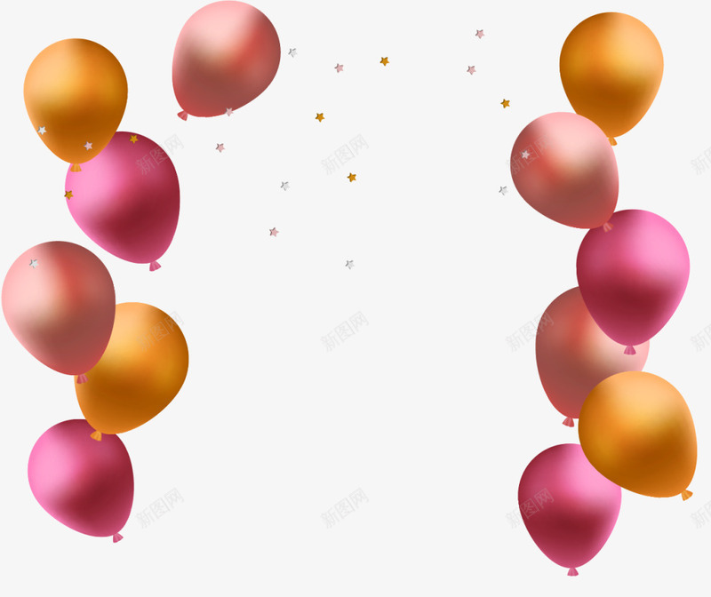 儿童节升空的气球png免抠素材_新图网 https://ixintu.com 两串气球 儿童节 升空的气球 漂浮 童趣 美丽气球