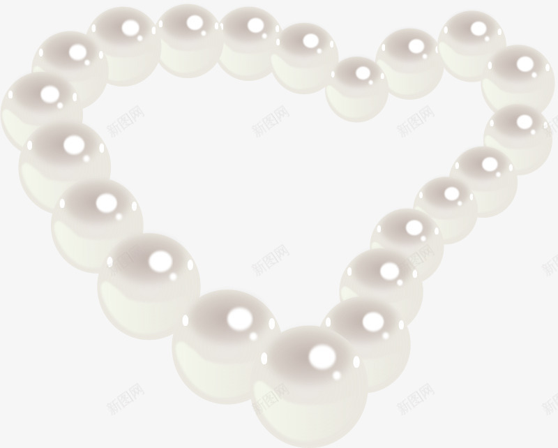 一串白色的珍珠项链png免抠素材_新图网 https://ixintu.com 珍珠 白色 白色珍珠 项链