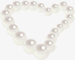 一串白色的珍珠项链素材