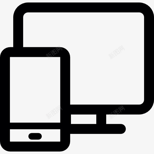 PC和智能手机图标png_新图网 https://ixintu.com 屏幕 手机 技术 显示器 智能手机 监控屏幕