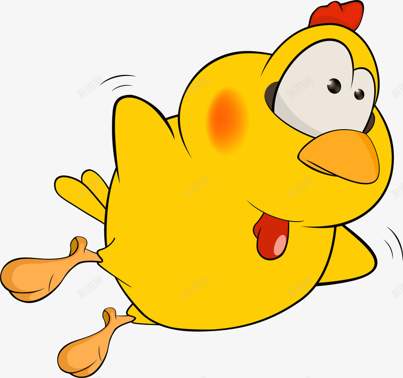 黄色卡通小鸡png免抠素材_新图网 https://ixintu.com 卡通动物 漫画公鸡 童趣动物 简约公鸡 装饰图案 黄色小鸡