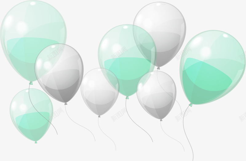 儿童节半透明气球png免抠素材_新图网 https://ixintu.com 儿童节 升空 半透明气球 漂浮 童趣 美丽气球