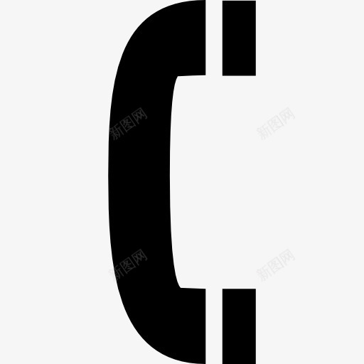 电话状的标志图标png_新图网 https://ixintu.com 信号 工具 标志 电话 耳