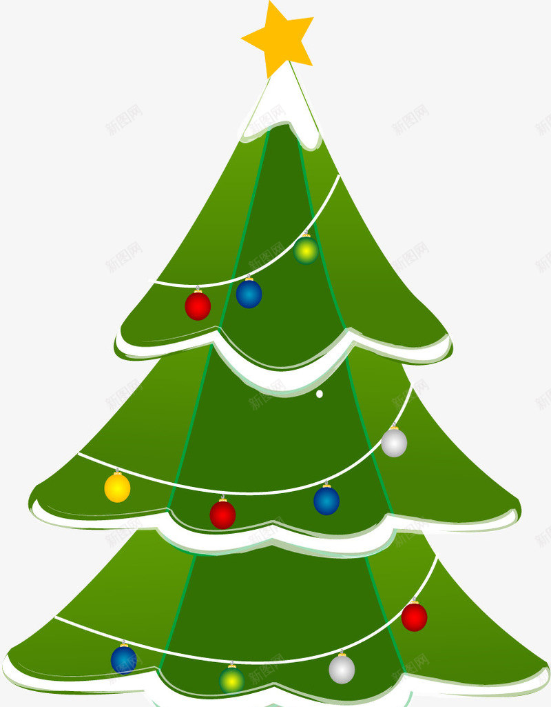 手绘圣诞树铃铛图案矢量图ai免抠素材_新图网 https://ixintu.com 图案 圣诞树 手绘 铃铛 矢量图