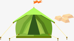 大帐篷野营绿色矢量图素材