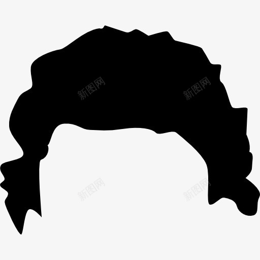 短头发图标png_新图网 https://ixintu.com 假发 头发 头发的形状 形状 短头发 美发 黑色的头发