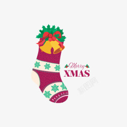 毛线袜圣诞袜高清图片