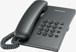 黑色电话座机图像黑色卡通座机电话抠图高清图片