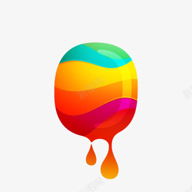 彩色颜料logo图标图标
